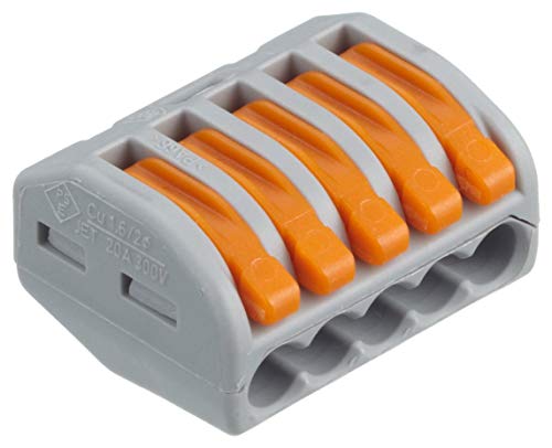 Wago Verbindungsklemme 5-polig 222-415 grau - mit Betätigungshebeln - 0,08 - 4 mm² - VPE = 40 Stücke Wago Verbindungsklemme 5-polig 222-415 grau - mit Betätigungshebeln - 0,08 - 4 mm² - VPE = 40 Stücke von WAGO