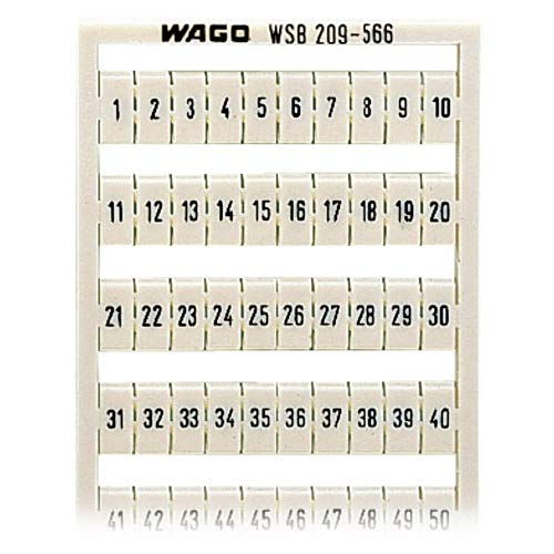 WAGO 209-566 Bezeichnungskarten Aufdruck: 1-50 5St. von WAGO