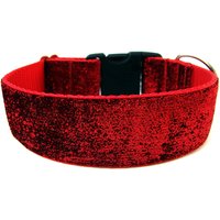 Großes Hundehalsband 4, 5 cm Rot von Wagologie