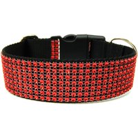 strass Hundehalsband 1, 5" Rot von Wagologie