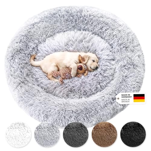 Wahre Tierliebe Hundebett Fluffy [Plus] - Das Original, mit waschbarem Bezug Hundekissen, Hundekorb, Flauschiges Hundebett für große, mittelgroße & kleine Hunde von Wahre Tierliebe