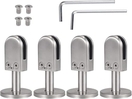 4er Set Glasklemmen Edelstahl 304 Verstellbare Bodengriffe für Massivglas U-förmige Griffe für Glaspaneele Glasschirme Set Pool Zaunzaun-Set sz 4er Set Glasklemmen Edelstahl 304 Verstellbare Bodengriffe für Massivglas U-förmige Griffe für Glaspaneele Glasschirme Set Pool Zaunzaun-Set sz von WaiDXn