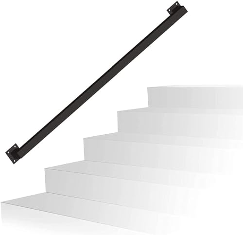 Handläufe, Treppen, Handläufe, Wandstützen, Treppenhandläufe for den Innenbereich(Black,100cm) von WaiDXn