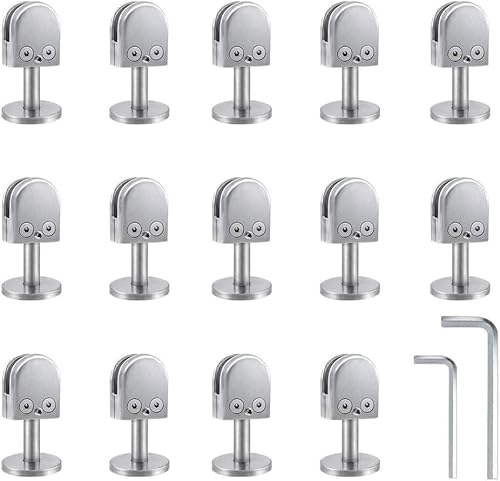 Subtlety Glasklemmen 14 Edelstahl Glasklemmen U-förmiger Glashalter Verstellbare Glasklemmen für Glastüren Glasbodenklemmen Perfekte Übereinstimmung Solide von WaiDXn