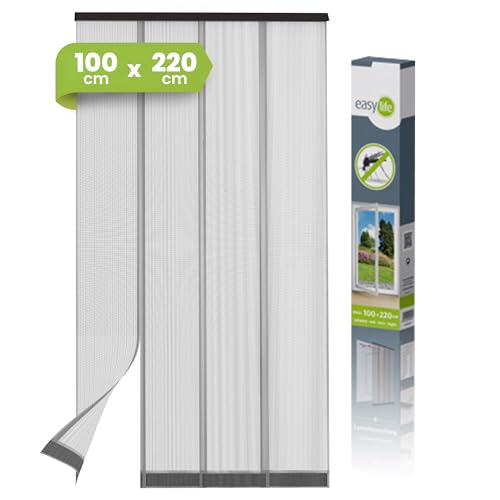 Insektenschutz Tür Vorhang Premium in anthrazit Fliegengitter aus Fiberglas Lamellen mit eingenähten Gewichten und Alu-Kederleiste Fliegenvorhang, Größe:100 x 220 cm Insektenschutz Tür Vorhang Premium in anthrazit Fliegengitter aus Fiberglas Lamellen mit eingenähten Gewichten und Alu-Kederleiste Fliegenvorhang, Größe:100 x 220 cm von Waidmeister