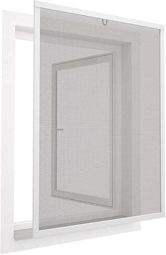 Waidmeister ALLERGICpro Pollenschutzgitter, Alurahmen, weiß,Fenstermontage ohne Bohren in 100x120 und 130x150cm, Pollenschutz für Fenster (130x150cm) von Waidmeister