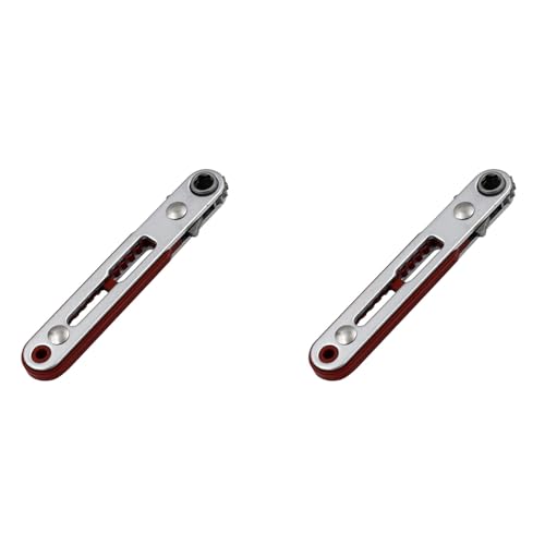 Waiecne 2X Mini-Ratschenschl¨¹ssel 1/4 Steckschl¨¹sseleinsatz Sechskantschraubendreher-Bit Doppelkopf-Ratschenschl¨¹ssel-Werkzeug mit 4 Bitk?pfen Gerade von Waiecne