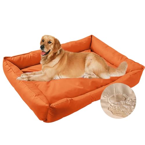 Extra großes Hundebett, wasserdicht, orthopädisches Hundebett, großes waschbares Kissen, rechteckig, weiches Haustierbett, Sofa für Hunde, Katzen, rutschfeste Unterseite, Orange, 40 x 50 x 10 cm Extra großes Hundebett, wasserdicht, orthopädisches Hundebett, großes waschbares Kissen, rechteckig, weiches Haustierbett, Sofa für Hunde, Katzen, rutschfeste Unterseite, Orange, 40 x 50 x 10 cm von Waigg Kii