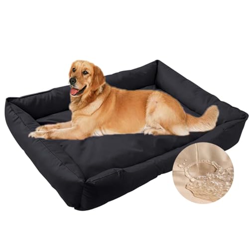 Extra großes Hundebett, wasserdicht, orthopädisches Hundebett, großes waschbares Kissen, rechteckig, weiches Haustierbett, Sofa für Hunde, Katzen, rutschfeste Unterseite, Schwarz, 40 x 50 x 10 cm Extra großes Hundebett, wasserdicht, orthopädisches Hundebett, großes waschbares Kissen, rechteckig, weiches Haustierbett, Sofa für Hunde, Katzen, rutschfeste Unterseite, Schwarz, 40 x 50 x 10 cm von Waigg Kii