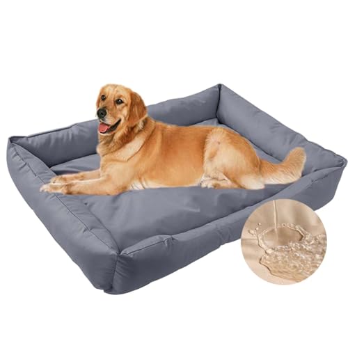 Extra großes Hundebett, wasserdicht, orthopädisches Hundebett, großes waschbares Kissen, rechteckig, weiches Haustierbett, Sofa für Hunde und Katzen, rutschfeste Unterseite (Grau, 40 x 50 x 10 cm) Extra großes Hundebett, wasserdicht, orthopädisches Hundebett, großes waschbares Kissen, rechteckig, weiches Haustierbett, Sofa für Hunde und Katzen, rutschfeste Unterseite (Grau, 40 x 50 x 10 cm) von Waigg Kii