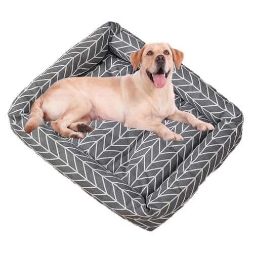 Großes Hundebett, orthopädisches Hundebett, groß, waschbar, rechteckig, weich, beruhigendes Sofa für mittelgroße und kleine Hunde, Katzen (grau, 54 x 44 cm) von Waigg Kii