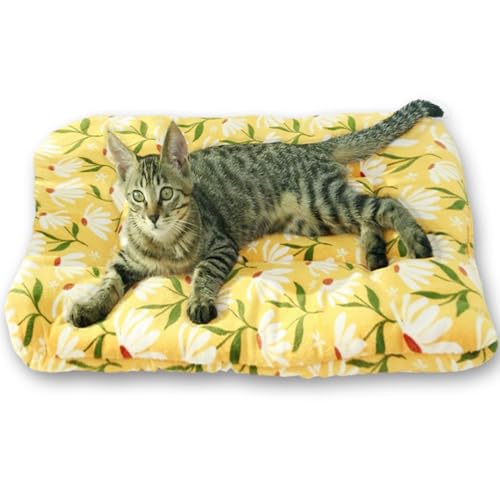 Hundebett, waschbar, beruhigendes Haustierkissen, strapazierfähiges Katzenbett, Sofa, leicht zu reinigen, Matratze für unordentliche Haustiere im Innenbereich (M - 68 x 45 cm, D) von Waigg Kii