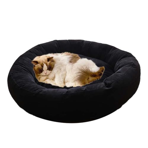 Katzenbetten für den Innenbereich, rund, beruhigendes Hundebett, Sofa, orthopädische Katzenhöhle, Hochbett für Kätzchen, Welpen, kleine Hunde, waschbar (F,50 cm) von Waigg Kii