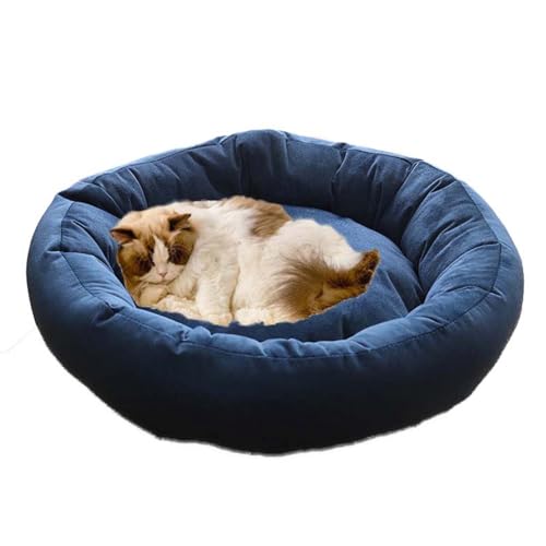 Katzenbetten für den Innenbereich, rund, beruhigendes Hundebett, Sofa, orthopädische Katzenhöhle, Hochbett für Kätzchen, Welpen, kleine Hunde, waschbar (G, 50 cm) von Waigg Kii