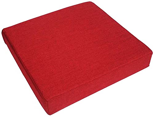 Waigg Kii Dicke 8/10 cm Sitzkissen, quadratisch, Sesselerhöhung, Komfort, Elastizität, Schaumstoff-Stuhlkissen für Auto, Büro, drinnen und draußen, 50 x 50 x 8 cm, Rot Waigg Kii Dicke 8/10 cm Sitzkissen, quadratisch, Sesselerhöhung, Komfort, Elastizität, Schaumstoff-Stuhlkissen für Auto, Büro, drinnen und draußen, 50 x 50 x 8 cm, Rot von Waigg Kii