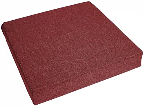 Waigg Kii Dickes 8/10 cm Sitzkissen, quadratisch, bequem, elastisch, Schaumstoff-Stuhlkissen für Auto, Büro, drinnen und draußen, 40 x 40 x 8 cm, Dunkelrot Waigg Kii Dickes 8/10 cm Sitzkissen, quadratisch, bequem, elastisch, Schaumstoff-Stuhlkissen für Auto, Büro, drinnen und draußen, 40 x 40 x 8 cm, Dunkelrot von Waigg Kii