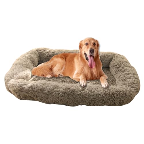 Waigg Kii Großes Hundebett, rutschfestes Haustierbett für Hunde, waschbar, gegen Angstzustände, luxuriös, weiches Haustierkissen für kleine, mittelgroße und große Hunde (Grau, 35 x 45 cm) von Waigg Kii