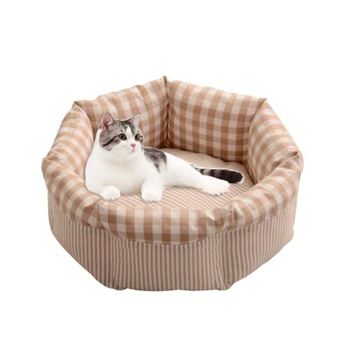 Waigg Kii Katzenbetten für kleine Hunde, Donut-Baumwolle, rundes Kätzchen-Hochbett, beruhigende Höhle, orthopädisches Sofakissen für Katzen, Hunde, Welpen, Gelb, 36 cm Waigg Kii Katzenbetten für kleine Hunde, Donut-Baumwolle, rundes Kätzchen-Hochbett, beruhigende Höhle, orthopädisches Sofakissen für Katzen, Hunde, Welpen, Gelb, 36 cm von Waigg Kii