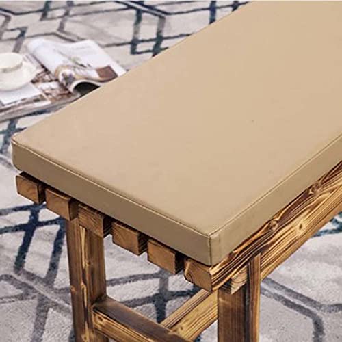 Waigg Kii Leder-Outdoor-Bankkissen, 2/3-Sitzer, wasserdicht, Gartenbank-Auflagen, lange Stuhl-Sitzmatte, Terrasse/Schaukel, Esszimmer (120 × 40 × 3 cm, beige) von Waigg Kii