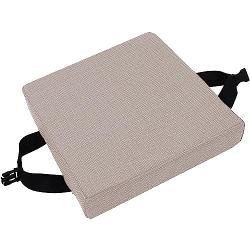 Waigg Kii Stuhl Sitzkissen Pads mit Anti-Rutsch-Schnalle, Anti-Rutsch-Quadrat Esszimmer Stuhl Sitz Pads Hocker Sitzpolster für Garten/Indoor/Haus/Küche (30x30x3cm,Beige) von Waigg Kii