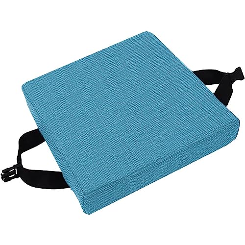 Waigg Kii Stuhl Sitzkissen Pads mit Anti-Rutsch-Schnalle, Anti-Rutsch-Quadrat Esszimmer Stuhl Sitz Pads Hocker Sitzpolster für Garten/Indoor/Haus/Küche (30x30x3cm,Blau) von Waigg Kii