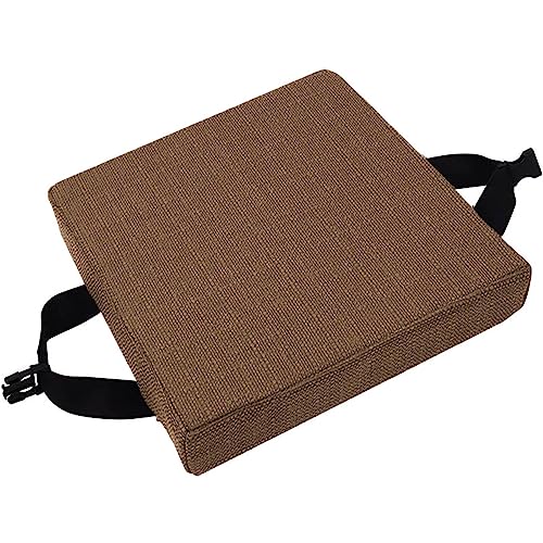 Waigg Kii Stuhl Sitzkissen Pads mit Anti-Rutsch-Schnalle, Anti-Rutsch-Quadrat Esszimmer Stuhl Sitz Pads Hocker Sitzpolster für Garten/Indoor/Haus/Küche (30x30x3cm,Braun) von Waigg Kii