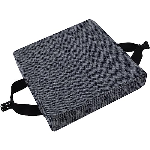 Waigg Kii Stuhl Sitzkissen Pads mit Anti-Rutsch-Schnalle, Anti-Rutsch-Quadrat Esszimmer Stuhl Sitz Pads Hocker Sitzpolster für Garten/Indoor/Haus/Küche (30x30x3cm,Dunkelgrau) von Waigg Kii