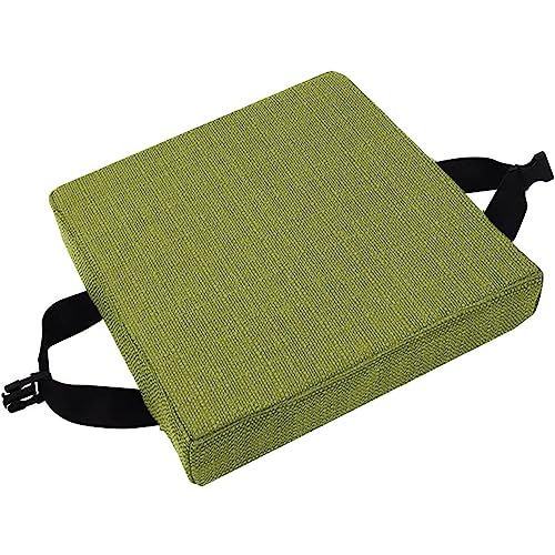 Waigg Kii Stuhl Sitzkissen Pads mit Anti-Rutsch-Schnalle, Anti-Rutsch-Quadrat Esszimmer Stuhl Sitz Pads Hocker Sitzpolster für Garten/Indoor/Haus/Küche (50x50x3cm,Grün) von Waigg Kii