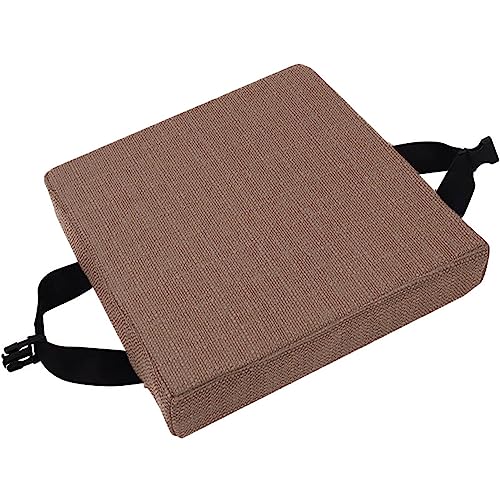 Waigg Kii Stuhl-Sitzkissen mit rutschfester Schnalle, rutschfest, quadratisch, für Esszimmerstühle, Sitzkissen, Hocker, Sitzkissen für Garten/Indoor/Zuhause/Küche (45 x 45 x 3 cm, Khaki) von Waigg Kii