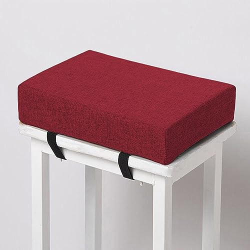 Waigg Kii Stuhl Sitzkissen rutschfest Esszimmerstuhl Pads Kissen, Lange Stuhl Stuhl Hocker Sitzkissen waschbar Stuhl Pads für Haus Garten Büro (30x30x5cm,Rot) von Waigg Kii