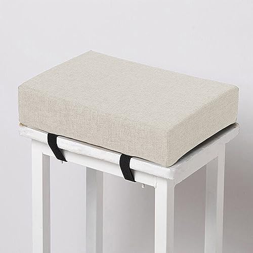 Waigg Kii Stuhl Sitzkissen rutschfest Esszimmerstuhl Pads Kissen, Lange Stuhl Stuhl Hocker Sitzkissen waschbar Stuhl Pads für Haus Garten Büro (30x30x8cm,Beige) von Waigg Kii