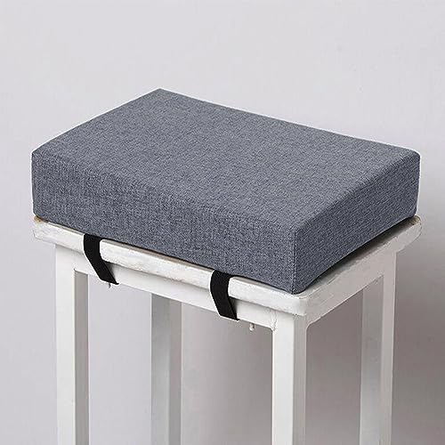Stuhl Sitzkissen rutschfest Esszimmerstuhl Pads Kissen, Lange Stuhl Stuhl Hocker Sitzkissen waschbar Stuhl Pads für Haus Garten Büro (30x40x8cm,Dunkelgrau) von Waigg Kii