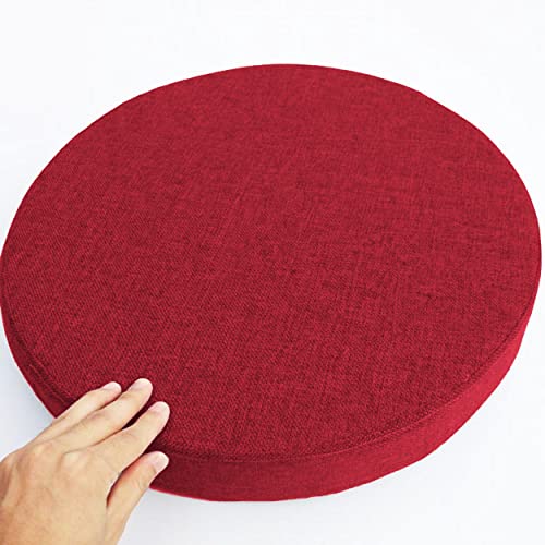 Waigg Kii Verdickte Stuhl-Sitzkissen, runde Sitzkissen, waschbare Esszimmerstuhlkissen, Matte für Innenräume, Büro, Terrasse, 35 x 35 x 3 cm, Rot Waigg Kii Verdickte Stuhl-Sitzkissen, runde Sitzkissen, waschbare Esszimmerstuhlkissen, Matte für Innenräume, Büro, Terrasse, 35 x 35 x 3 cm, Rot von Waigg Kii