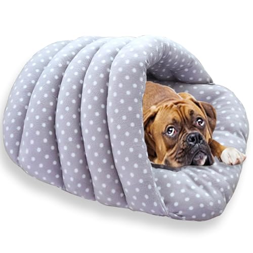 Warme Hundehütte, Baumwolle, gepolstert, für kleine Hunde, atmungsaktiv, niedliche Hausschuhe, geformte Betten, Katzen-Schlafsack, faltbar, waschbar (L-60 cm x 42 cm, C) von Waigg Kii