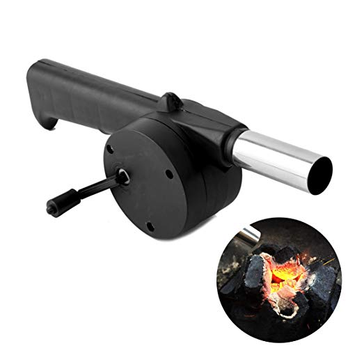 Wailicop BBQ Ventilateur Barbecue Grillgebläse Manual GebläSen Cranked Ventilator Fan Luftgebläse Barbecue Für Outdoor Camping Hand Air Blower von Wailicop