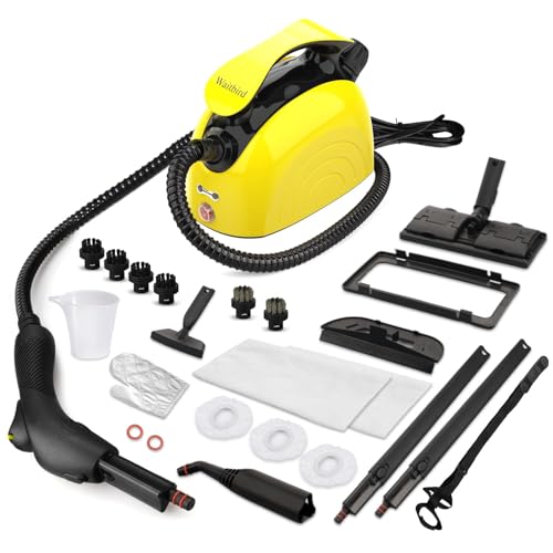 Waitbird Dampfreiniger mit 21 Zubehörteilen 248°F Hochtemperatur-Dampf Großer 1.1L Wassertank, 45 Min Laufzeit Ideal für Polstermöbel, Böden, Autos & Familienhaushalte-Gelb Waitbird Dampfreiniger mit 21 Zubehörteilen 248°F Hochtemperatur-Dampf Großer 1.1L Wassertank, 45 Min Laufzeit Ideal für Polstermöbel, Böden, Autos & Familienhaushalte-Gelb von Waitbird