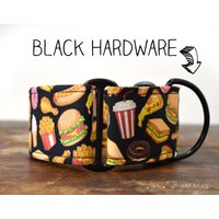 Fast-Food-Martingale-Hundehalsband. Verstellbarer, Handgefertigter Stoff Aus 100 % Baumwolle. Hamburger, Hot Dog, Pizza. Wakakan von Wakakan