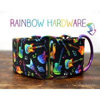 Hundehalsband Martingale Modell Glam Rock. Einstellbar, Handgefertigt. Stoff Aus 100 % Baumwolle. Rocker, E-Gitarren, Wakakán-Farben von Wakakan