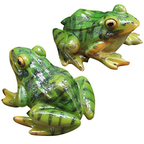 Wakauto 2 Stück Miniatur Gartenfrosch Figuren Simulation Kleinen Grünen Frosch Harz Fee Gartenfiguren Zubehör für Geschenk Fotografie Requisiten Wakauto 2 Stück Miniatur Gartenfrosch Figuren Simulation Kleinen Grünen Frosch Harz Fee Gartenfiguren Zubehör für Geschenk Fotografie Requisiten von Wakauto
