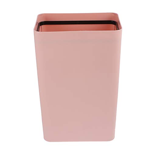 Wakauto Kleiner Mülleimer Kunststoff Rechteckige Schlanke Papierkorb Müllcontainer Mülleimer für Waschküche Bad Küche Home Office Wohnheim Kinderzimmer (Rosa) von Wakauto