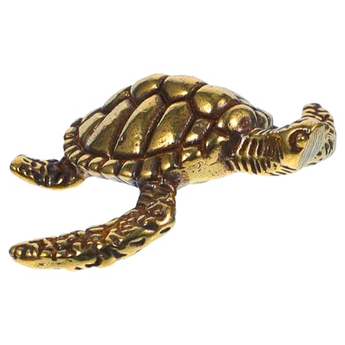 Messing Feng Shui Statue Schildkröte Statue Reichtum Figur Gold Schreibtisch Home Indoor Outdoor Dekorative Sammler Briefbeschwerer Feng Shui Deko Turtles Figuren von Wakauto