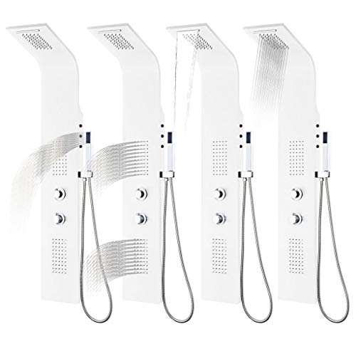 Duschpaneel für Badezimmer, Weiß, 30 LEDs, wasserdicht, für Familien, Hotel, für Zuhause von Wakects