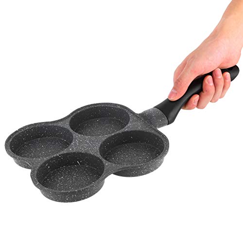 Omelettpfanne,4-Loch-Pancake Pfanne Antihaft-Eierbratpfanne Kitchen Utensil Omelett-Pfanne Burger Maker mit Abnehmbarer Griff für Elektrischer Keramikherd von Wakects