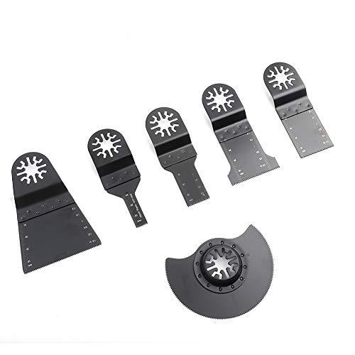 Oszillierende Sägeblätter, 6-teiliges Multitool-Blatt-Set, Multitool-Oszillationswerkzeug-Zubehör für Bosch, Makita, Fein, Worx, Dewalt, Dremel, Einhell usw. von Wakects