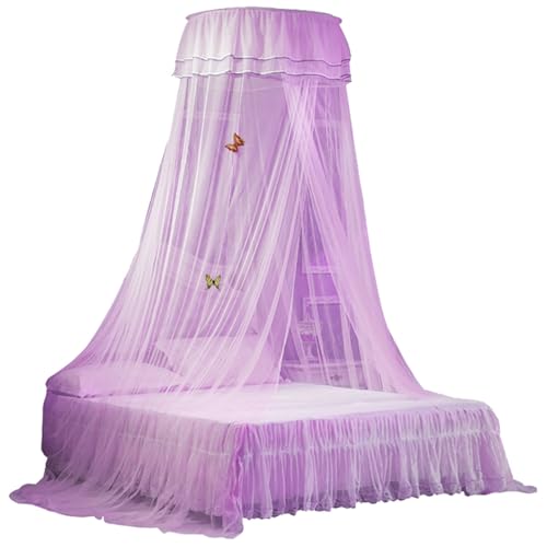 Prinzessin Dome Bett Baldachin, Spitzenbett Baldachin, Ein Eingang Feinem Maschenbett Netz Spitze Vorhang Prinzessin Schlafzimmer Dekoration (Wakectsvydeab17rg-PU) von Wakects