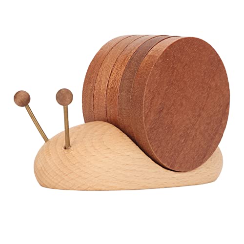 Schnecken-Untersetzer, Holz-Untersetzer-Set, niedliches exquisites Tassen-Untersetzer-Set, Untersetzer mit Magnet, Wärmeisolierung Untersetzer für Zuhause Restaurant von Wakects