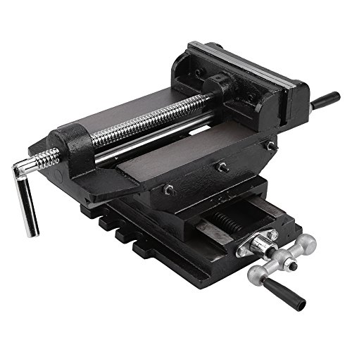 Schraubstock aus Kreuz, Frässchraubstock von 6 Zoll für Säulen- oder Normalbohrmaschinen, robuste Konstruktion, 150 mm, Werkbank, professionelles Werkzeug von Wakects