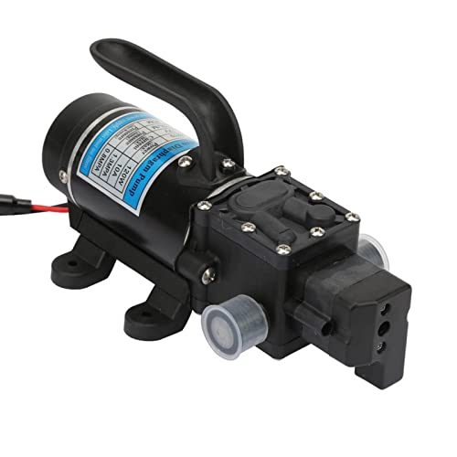 Selbstansaugende Wasserpumpe,12V/24V Wasserpumpen 120 W elektrische Wasserpumpe 10L/m mit Überstromschutzvorrichtung für Hochdruckreiniger(12V 3210YD-12-120FS) von Wakects