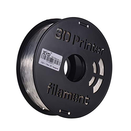 Wakects 1 Kg Spool 1,75 Mm Flexibler TPU -Filament 3D -Drucker -Filament TPU 3D -Druckmaterial mit Vakuumiertem Siegel für Drucker Zeichnen von Stiften (Transparent) von Wakects