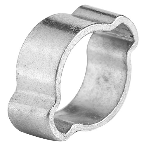Wakects 10 -pcs Zinkplattierte Eisen -verzinkte Schlauchklemme Rohrklammern Rohrklemmen mit 2 Ohren für Kraftstoff Benzingummi -Silikonschläuche (17-20 mm) von Wakects